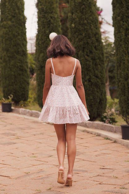 Robe Elsa rose imprimé