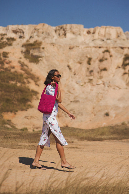 Panier Lou rose fuchsia