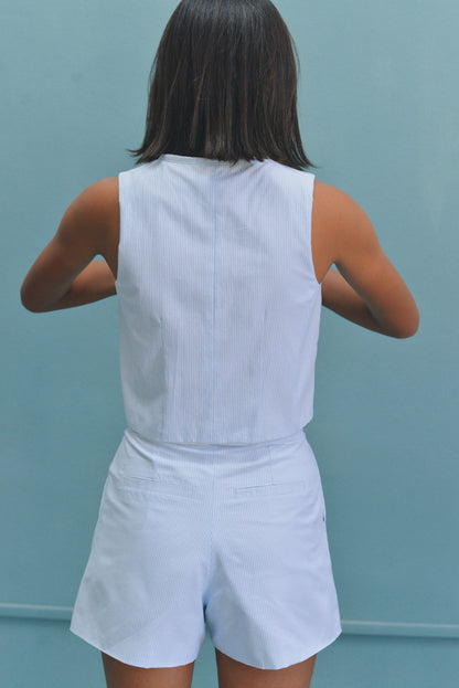 Top Lauren bleu rayé