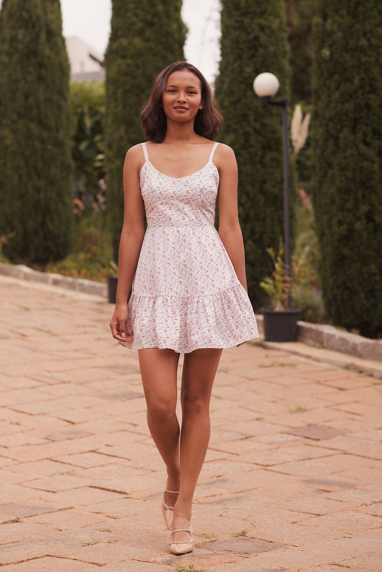 Robe Elsa rose imprimé