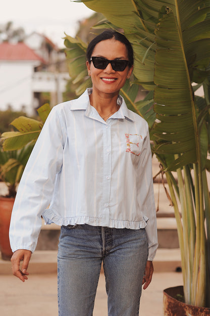 Chemise Calvi rayé bleu