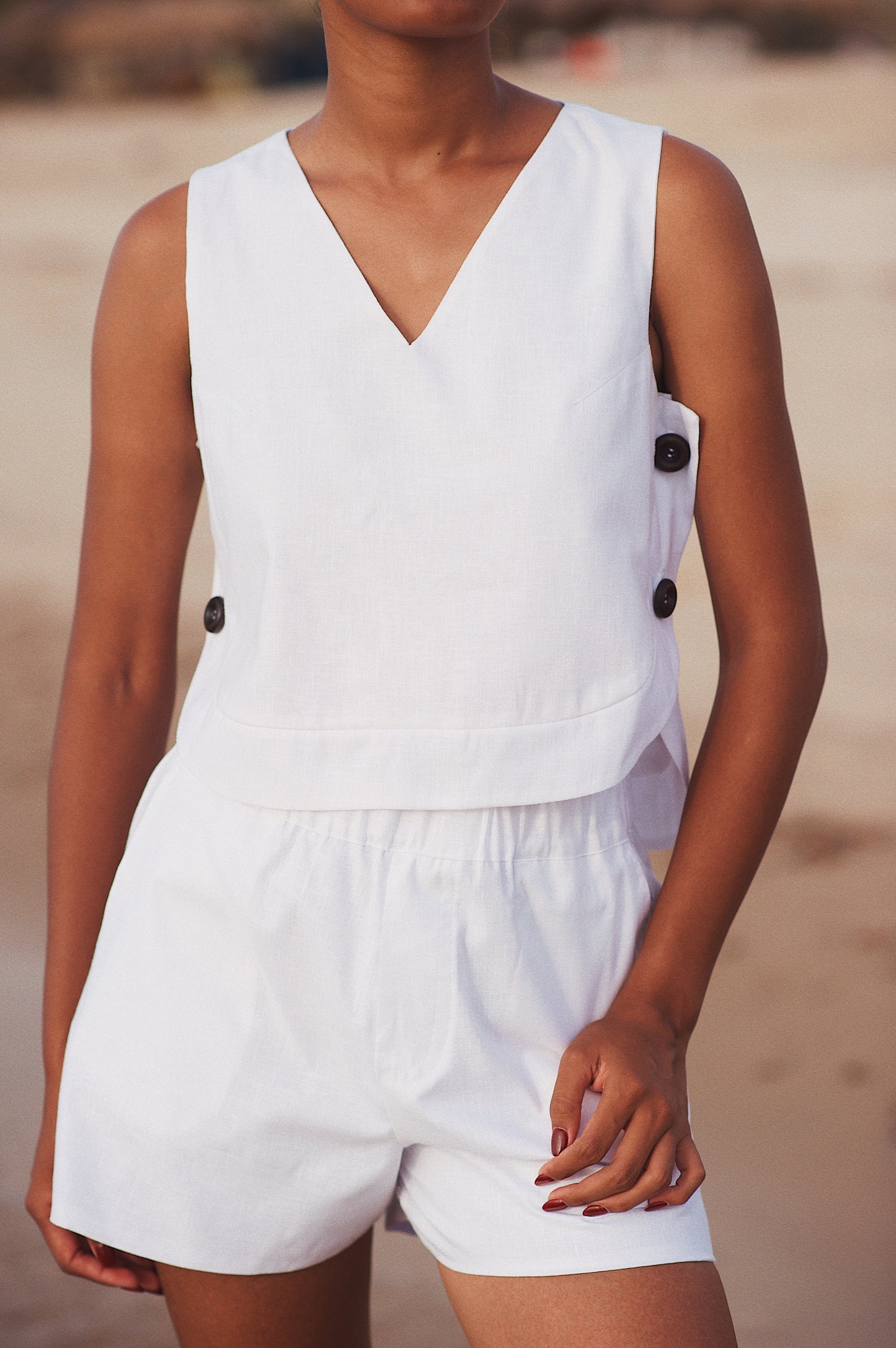 Short Cyril lin blanc