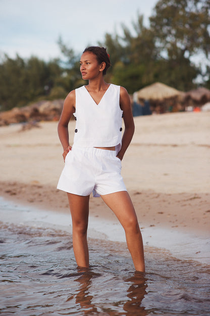 Short Cyril lin blanc