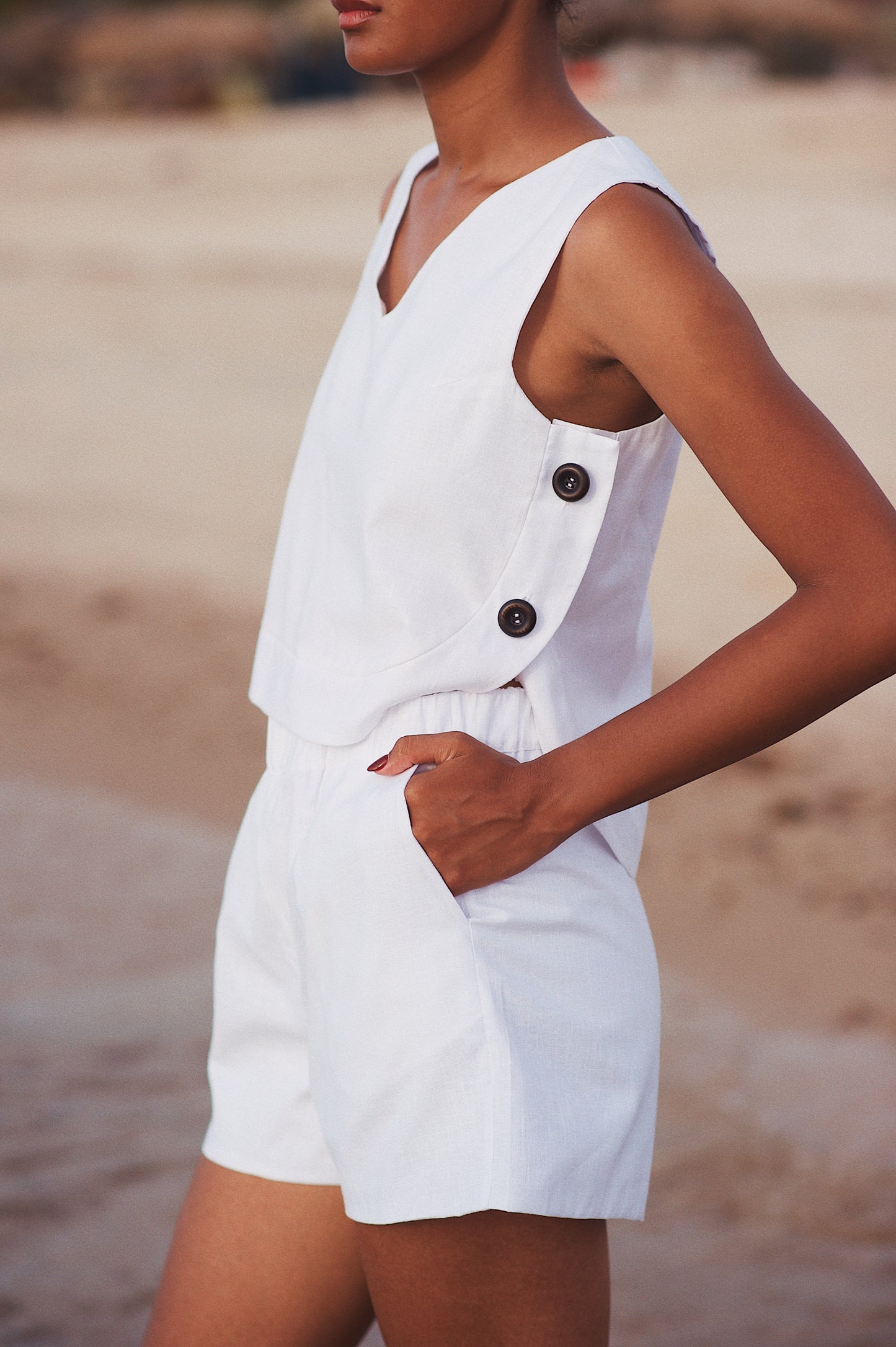 Short Cyril lin blanc