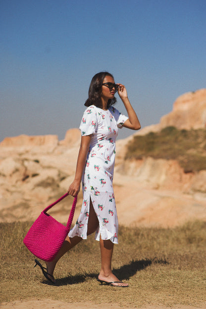 Panier Lou rose fuchsia