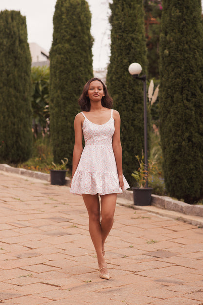 Robe Elsa rose imprimé