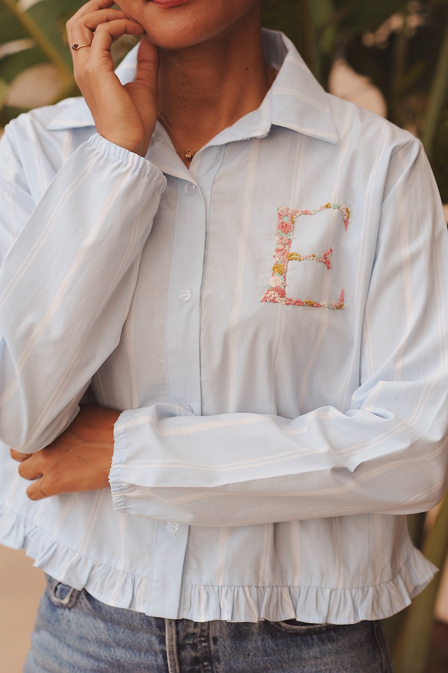 Chemise Calvi rayé bleu