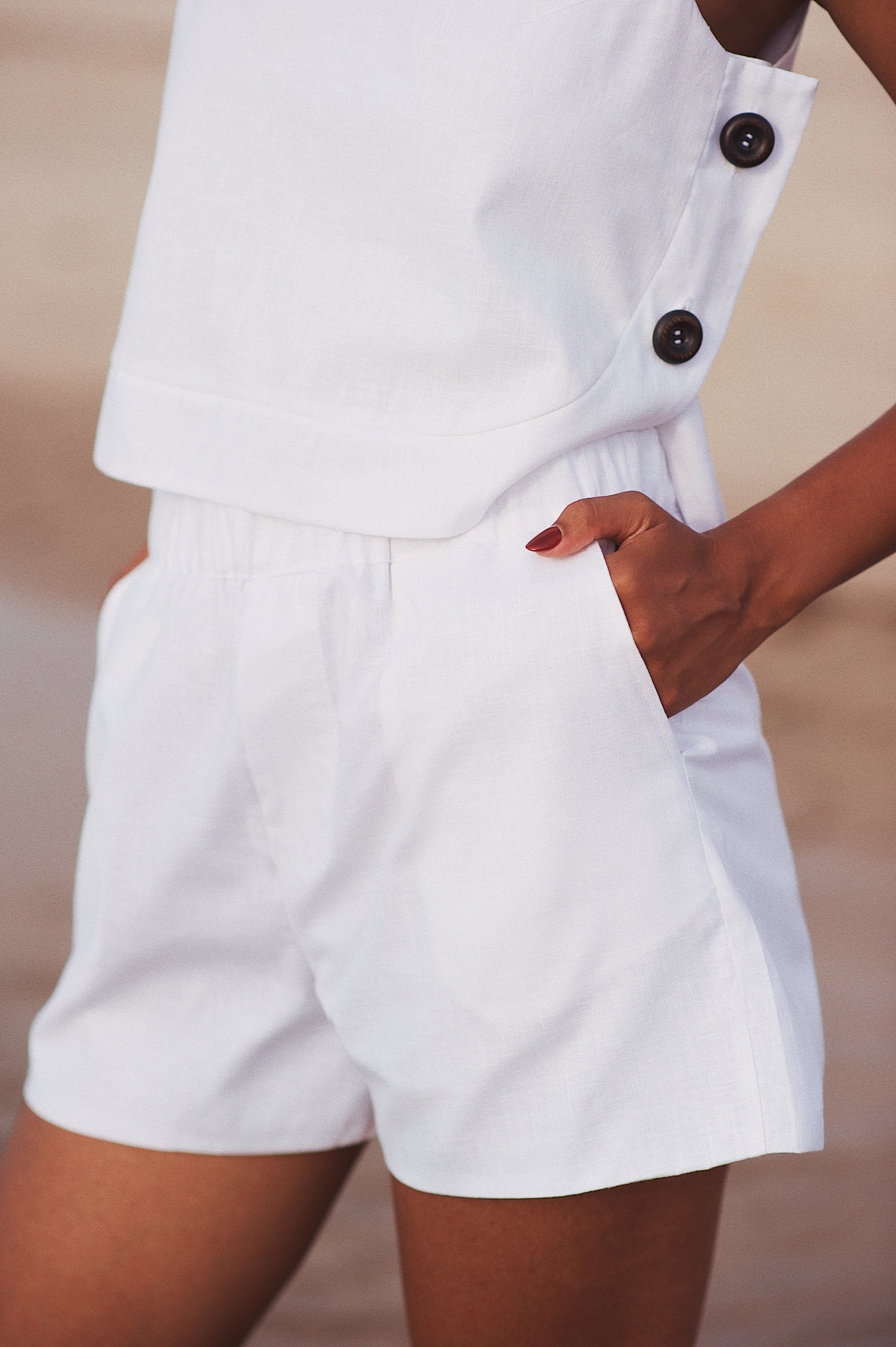 Short Cyril lin blanc