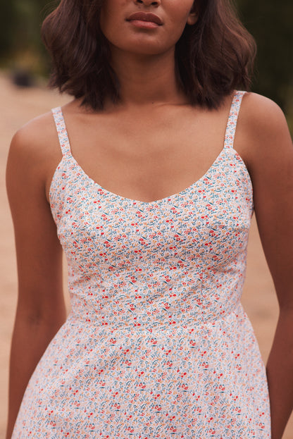 Robe Elsa rose imprimé