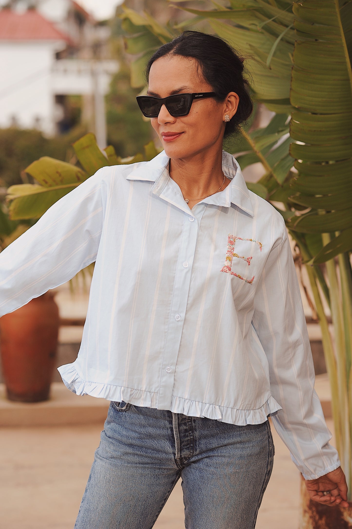 Chemise Calvi rayé bleu